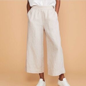 Lou & Grey Cream Wide-Leg Pants